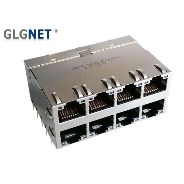 DIP Mounting Stacked RJ45 Connectors Shielded With 5G Integrated Transformer