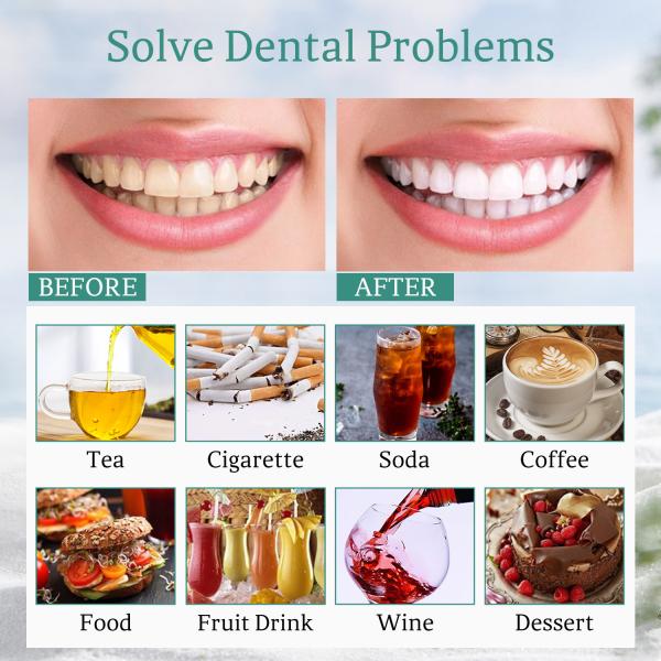 Зубы активированного угля забеливая набор 100ml отбеливания с зубной пастой порошка зуба