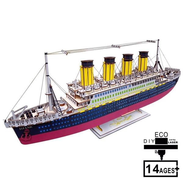 Wooden 3D Puzzle Toy 371 PCS Architectural Model for Adults and Kids Laser Cutting Jigsaw