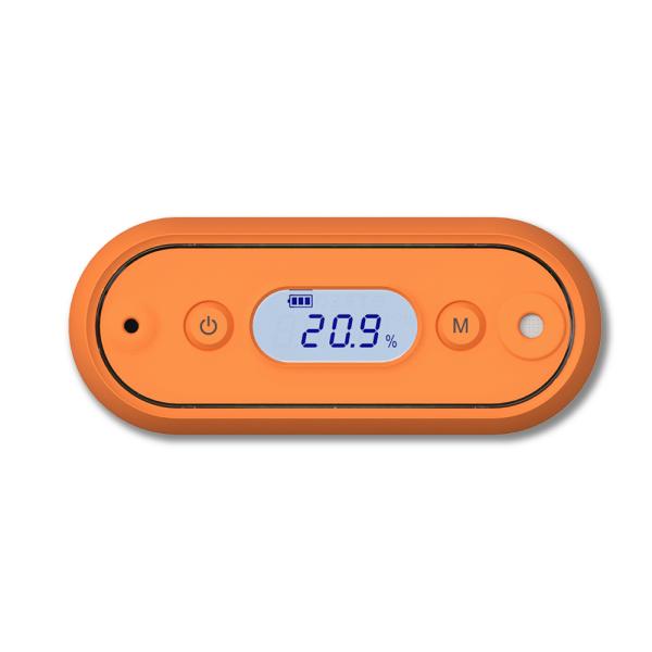Detector de gas de oxígeno portátil de alta precisión. Batería de 9 V, pantalla LCD y registrador de datos con alarma de luz para actividades al aire libre.