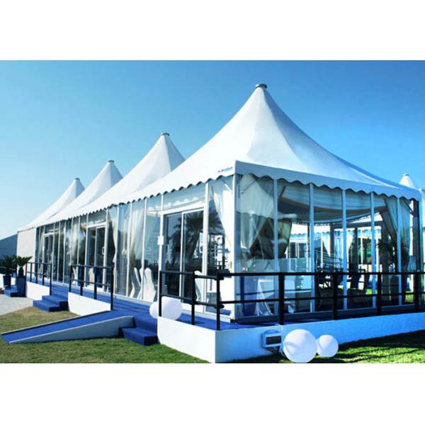 Luxury Manual Decorated PVC Garden Wedding High Peak Pagoda Canopy Tent For Event