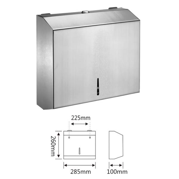 Wall Mounted Commercial Bathroom Hand Towel Dispenser Stainless Steel 304 Material
