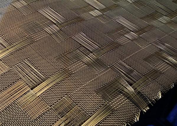緩和された薄板にされたガラス金網の壁紙によって編まれる金属の織物