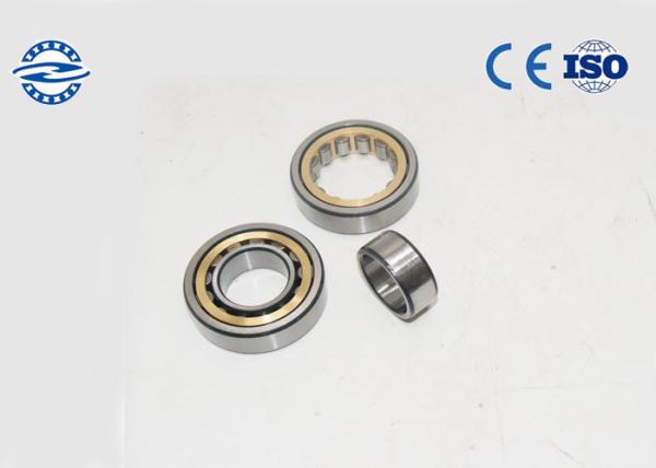 Low Friction NJ210 Cylindrical Roller Bearing / GCR15 Material Flanged Bearing