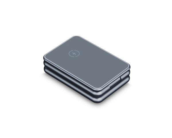 Estação de carregamento de liga de alumínio dobrável 3 em 1 para airpods da série iPhone 16/15/14/13/12