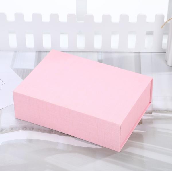 Custom Order Accepted Luxury Folding Black Magnetic Gift Box with Logo and Ribbon