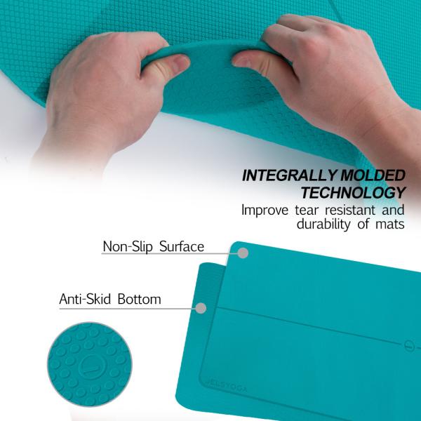 Unique Foldable Yoga Mat / Sticky Earth Friendly Yoga Mat Multi Color