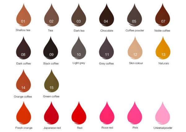TEWENNIE Nano Eyebrow Microblading Ink 19 Color Options Tattoo Permanent Eyebrow Ink