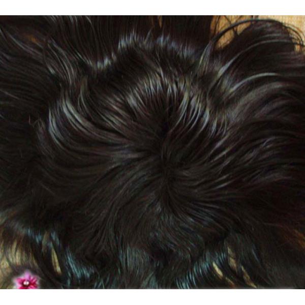 Men's Toupee, Brazilian Virgin Hair Toupet Invisible Fine Mono with PU around