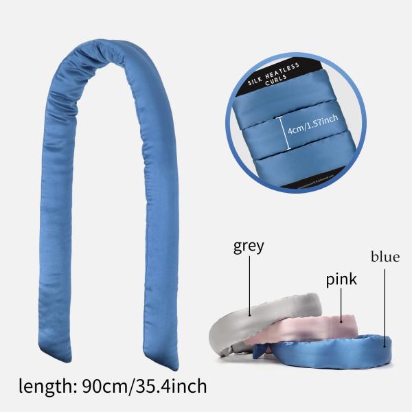 100% Mulberry Silk Hair Curler Heatless Hair Curler With Silk Scrunchies