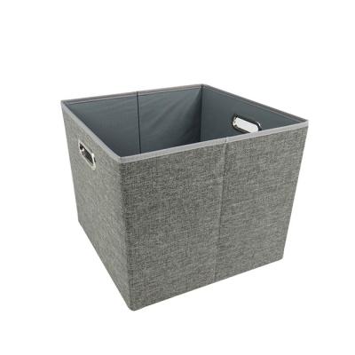 Caixas de armazenamento de linho de dobramento da tela do poliéster do OEM 31*31*31CM