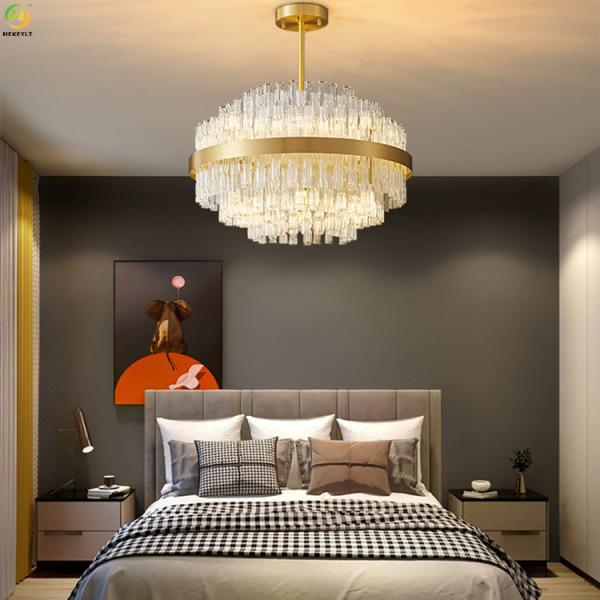 Iron Electroplating Crystal Home Art Baking Paint Gold E14 Nordic Pendant Light
