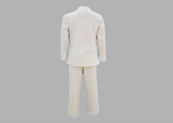 Anti Shrink Personal Protective Clothing / Womens Chef Clothes Button Front Closure