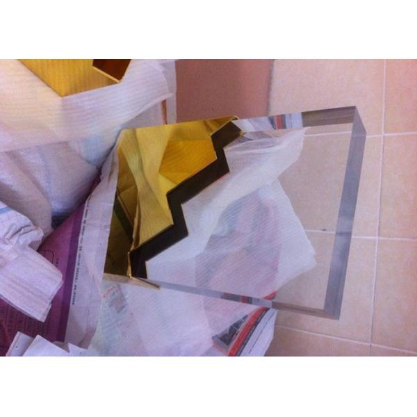 Transparent Crystal Custom Trophy Cup / Acrylic Awards With Printed Logo