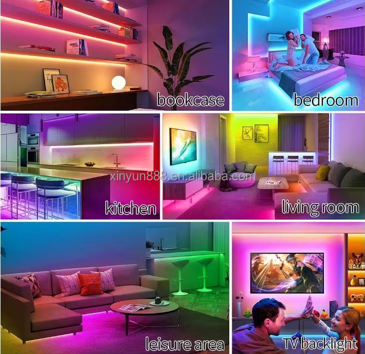 5050 Low Voltage 5V Color Changing 30/60 / 90 Light Bar Closet Ambiance Full Color Running LED Light Strip