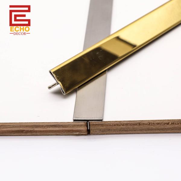 Metal T Shaped Tile Edging Trim Stainless Steel Flexible Transition Tile Trim