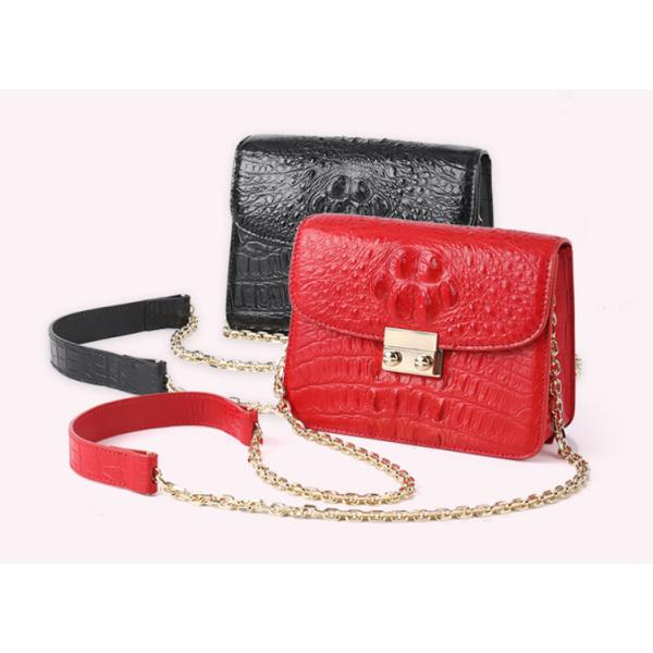 Dongguan manufacturer direct selling new crocodile leather women's bag one shoulder slung chain handbag