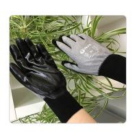 Luvas de Grey Polyester Liner Black Nitrile para levar e limpar