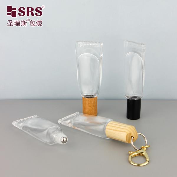 GB3-10ML Tube Shape Thick Bottom Glass Roll On Bottle For Essential Oil Fragrance Roller Ball Packaging