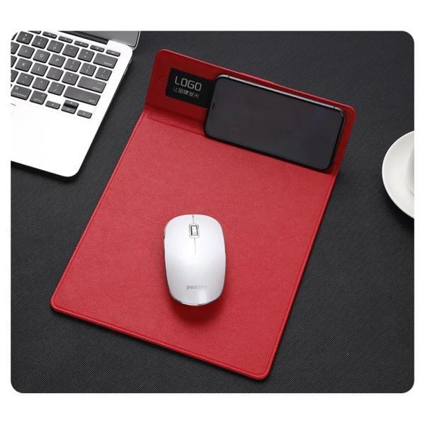 Заряжатель Usb коврика для мыши прямоугольника кожаный многофункциональный беспроводной поручая умный быстрый