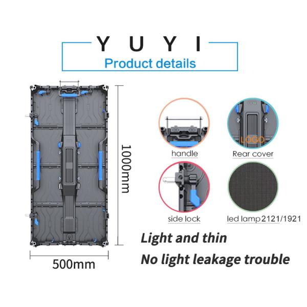 P3.91 Outdoor Rental LED Display with 1920Hz/3840Hz Refresh Rate 3.91mm Pixel Pitch and 500*500mm/500*1000mm Cabinet Size