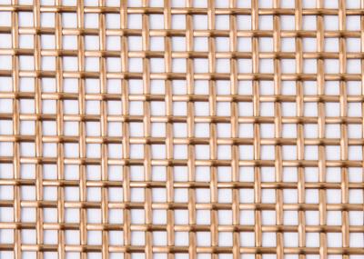 ISO9000 rede de arame tecida decorativa vermelha 1.8mm 3.36kg/M2 grosso