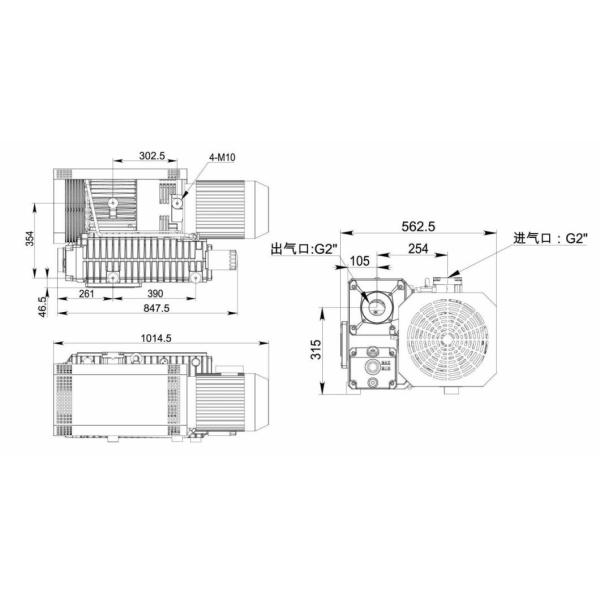 Inlet Diameter prime 72 Oil-Lubricated Rotary Vane Blower Vacuum Pump for Freeze Drying