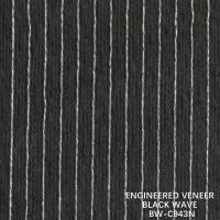2500-3100mm Veneer de madeira preto ondulado 943N preto e branco para revestimento de parede