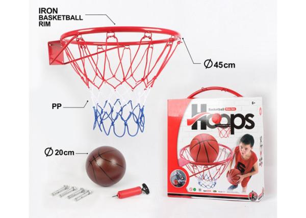 16  Basketball Hoop Set Adjustable Children's Play Toys W / Breakaway Steel Rim Pump