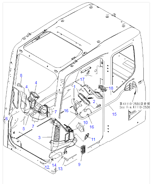ПК 7 частей экскаватора экрана KHS038AA1BA-B74-87-16 жидкокристаллического дисплея LCD