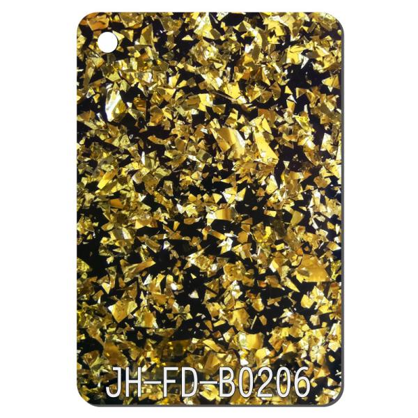4ftx8ft Cut To Size Gold Black Chunk Glitter Acrylic Sheets Customized Perspex Board Decor