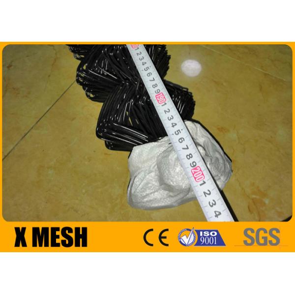 9 Gauge Black Vinyl Chain Link Mesh Fencing ISO9001 Low Maintenance
