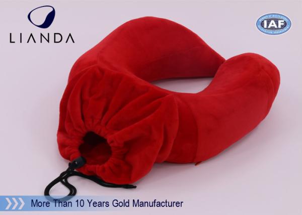 U Shape Memory Foam Pillows / Multifunctional U shape Neck Pillow With Pouch