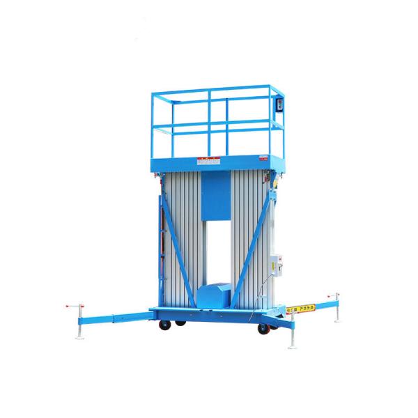 Aluminum Electric Man Lift Double Mast Type 250KG 10 Meter
