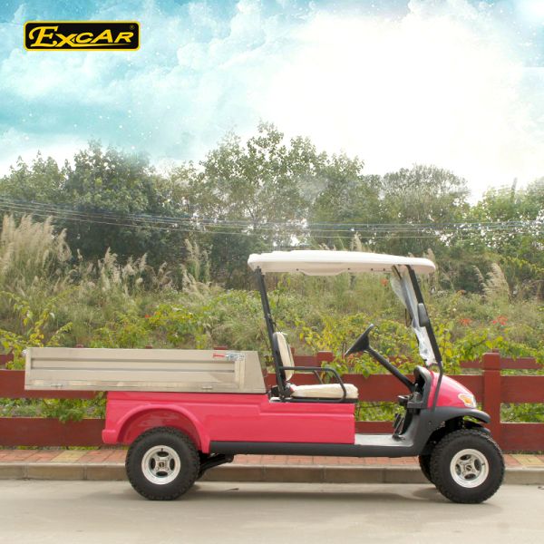 Pink Open Cargo Electric Golf Vehicle  Curtis Controller 3700W，Electric Utility Carts Equipped with Trojan Battery Motor for Optimal Performance
