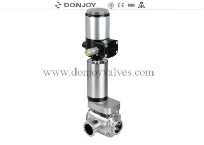 Donjoy SS316L 2 Inch Pneumatic 3 Way T Type Butterfly Valves With Tri Camp End