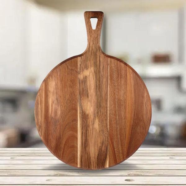 Блок мясника прямоугольника бамбуковый, плаха акации деревянная с ручкой