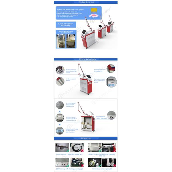 Q-t Switched N-D Yag Laser Machine for tattoo removal and skin rejuvenation