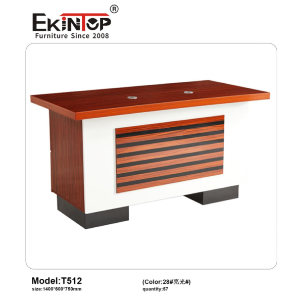 Ekintop Office Desk Furniture Executive CEO Manager L Shape Modular Wooden Office Desk Set
