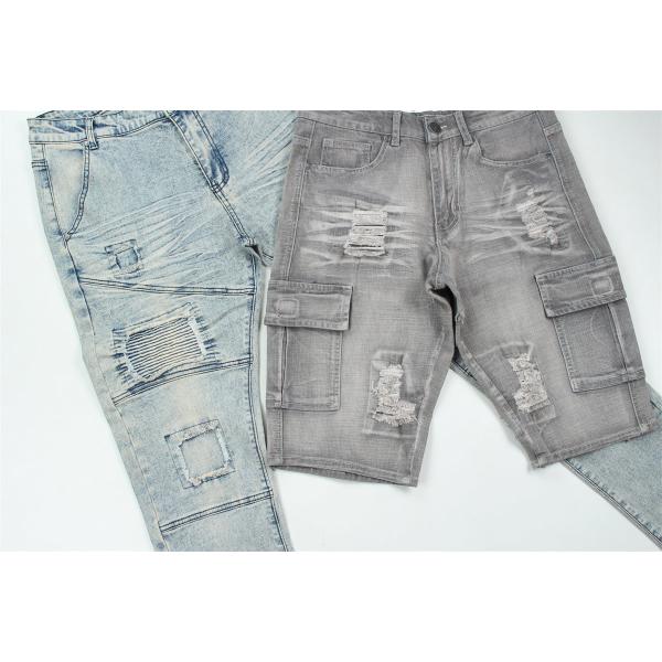 190Cm Wide Ring Slub Stretch Denim Fabric For Men Jeans