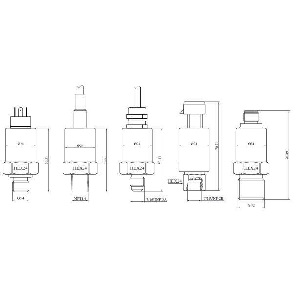 316L Stainless Steel 10V Hydraulic Barometric Pressure Sensor