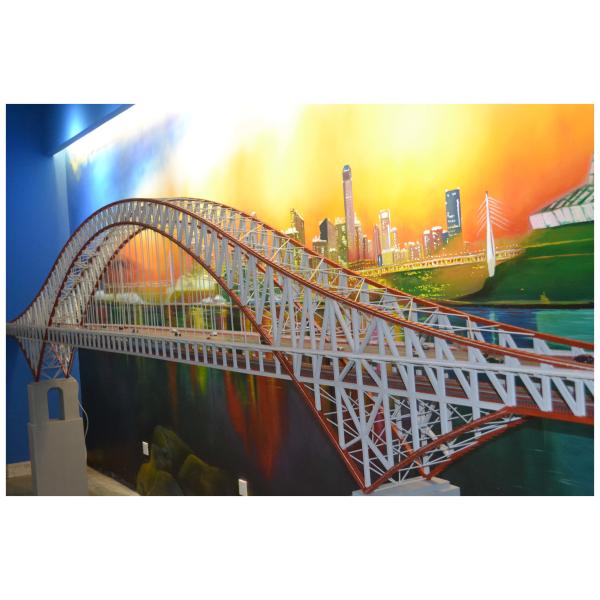 1:100 Model Railway Suspension Bridge Simulation Building Model Railroad Bridges