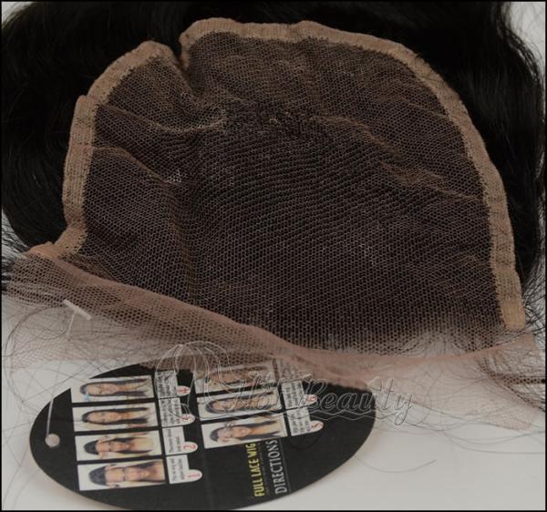 Full Head Swiss Lace Hair Lace Top Closure Weave 10 Inch - 24 Inch Length