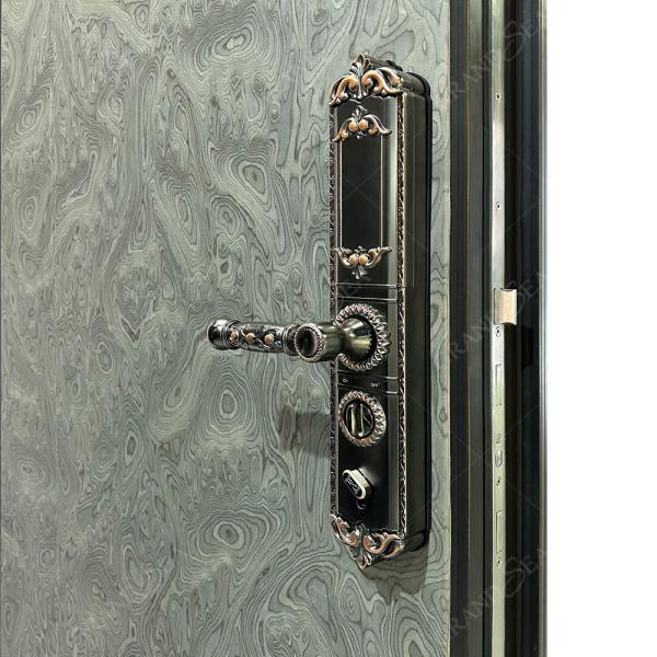 Villa Aluminum Door Stainless Steel   Security Door With Smart Lock Entrance Door  for House