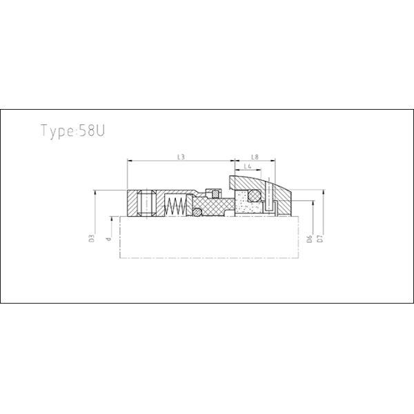 Selo mecânico da multi mola da substituição de John Crane Type 58U