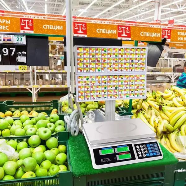 Balanza electrónica digital de pesas de alimentos de alta precisión de 40 kg para supermercados y hogares