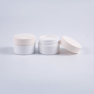 Round PETG Cream Jar White Chemical Resistant Sustainable 10g