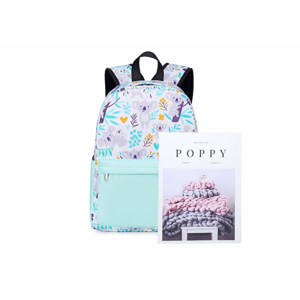 Fruit Green Koala Printed Backpack