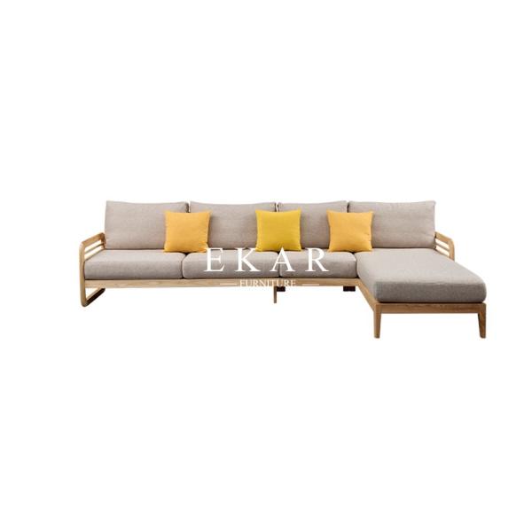 Nordic 1+2+3 Solid Oak Sofa Set Living Room Furniture