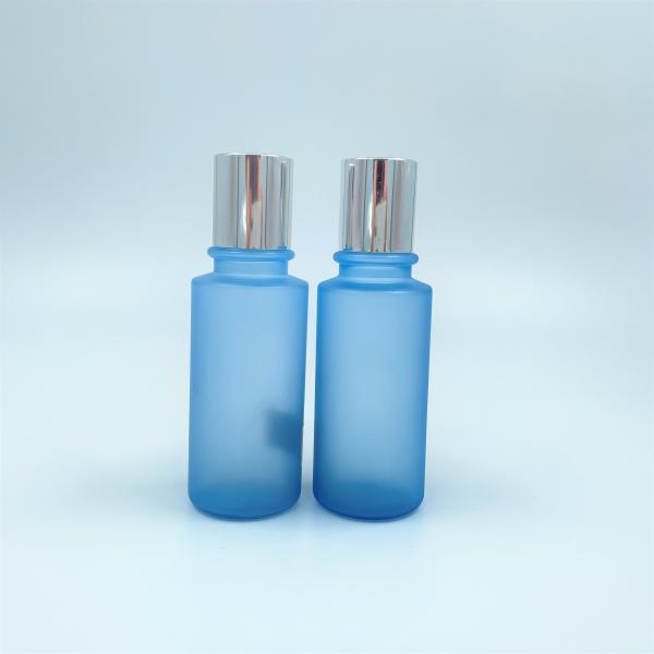 PP Cap Matte Blue Color Plastic 150ml Pet Bottle For Personal Skincare